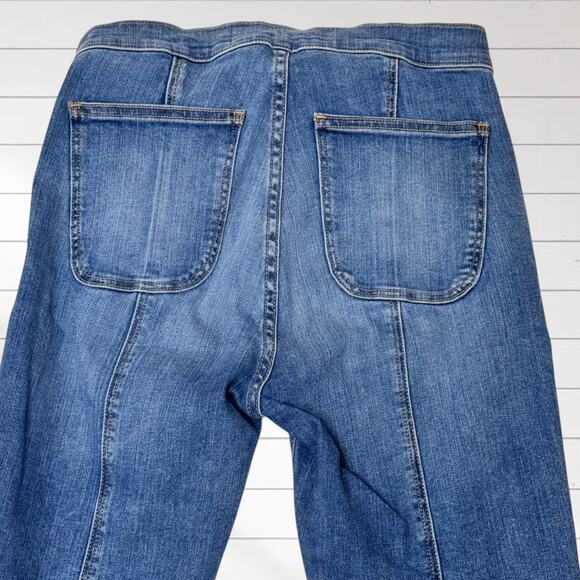 Veronica Beard Carly Kick Flare High Rise Pintuck Jeans PUTNAM Wash Blue 27 / 4 - Picture 5 of 10